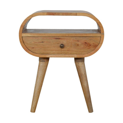 Circular Open Bedside Nightstand - The Sleep Loft - Online Mattress Showroom NYC