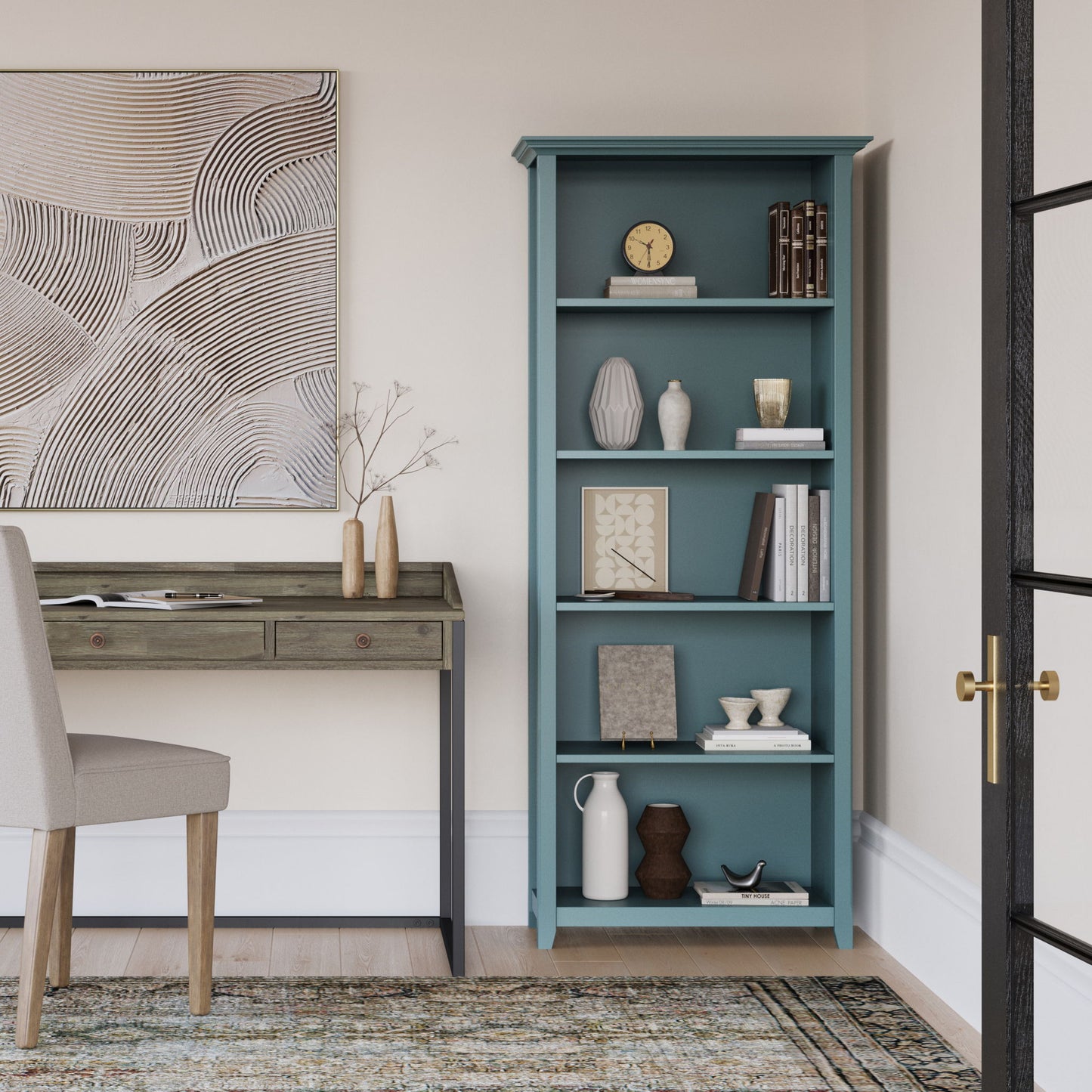 Amherst - 5 Shelf Bookcase, Handcrafted - The Sleep Loft - Online Mattress Showroom NYC