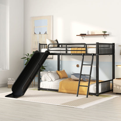 Metal Bunk Bed With Slide, Durable Steel Frame - The Sleep Loft - Online Mattress Showroom NYC