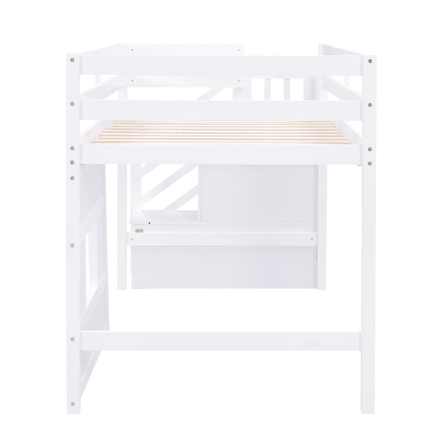 Loft Bed With Storage Staircase, Window & LED Light - The Sleep Loft - Online Mattress Showroom NYC