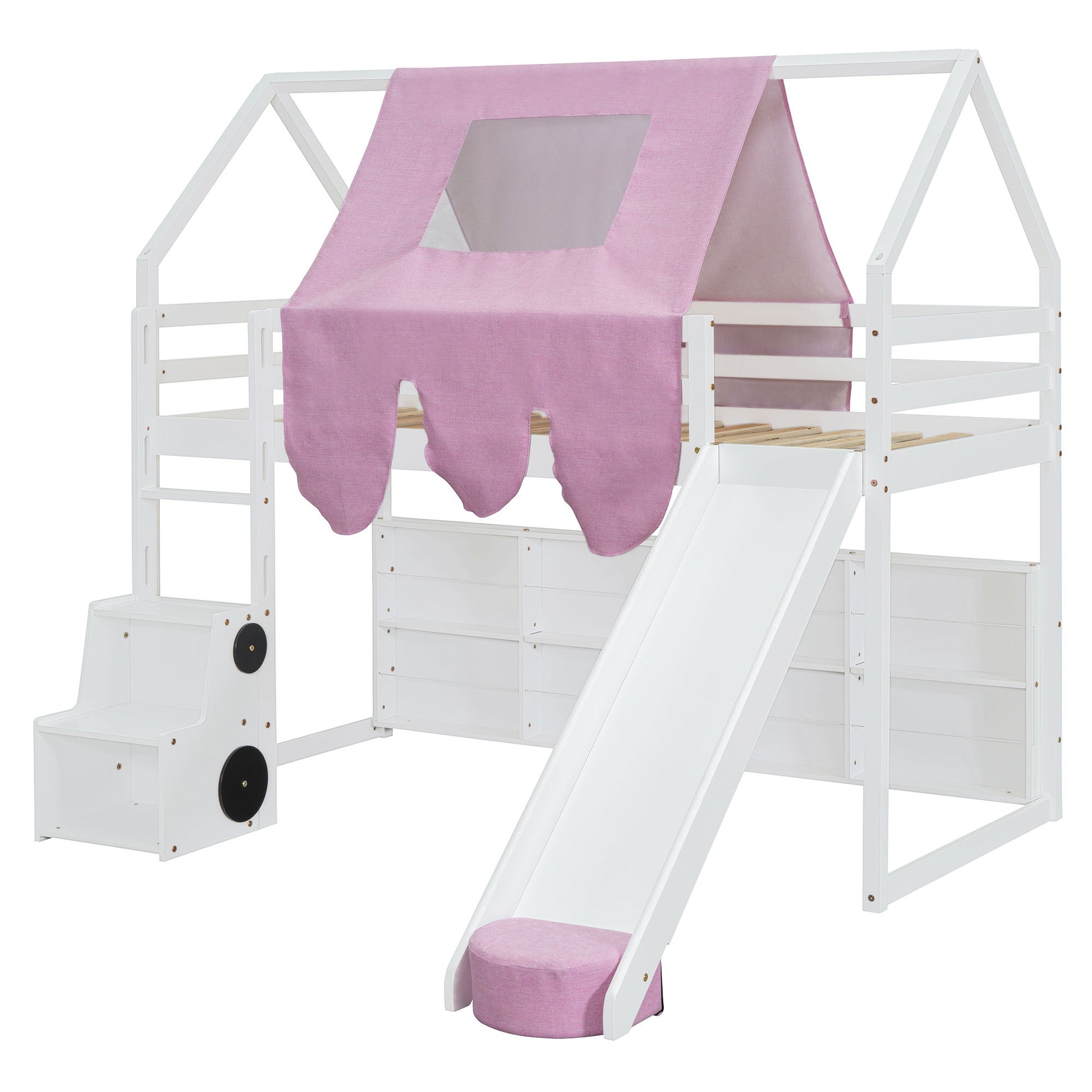 Loft Bed With House Shaped Frame And Tent - The Sleep Loft - Online Mattress Showroom NYC