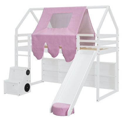 Loft Bed With House Shaped Frame And Tent - The Sleep Loft - Online Mattress Showroom NYC