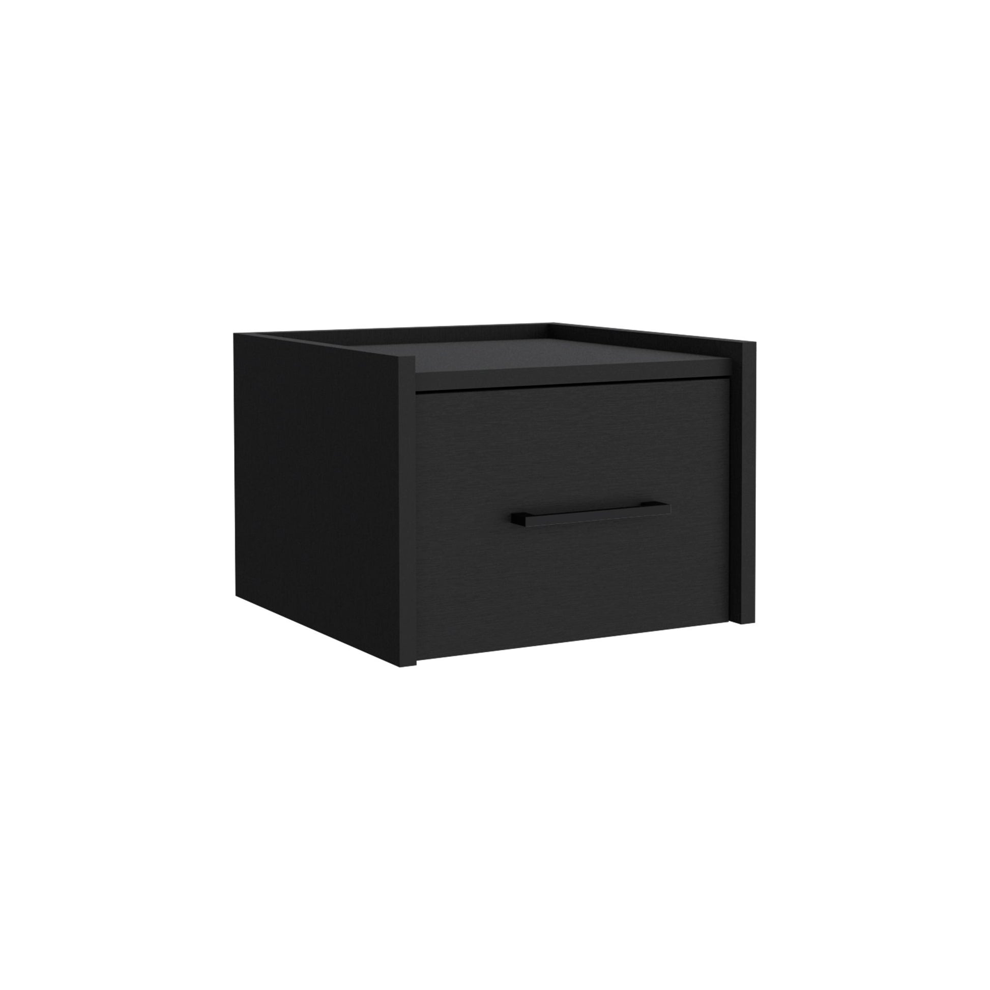 Floating Nightstand, Space Saving Design With Handy Drawer And Surface - Black - The Sleep Loft - Online Mattress Showroom NYC