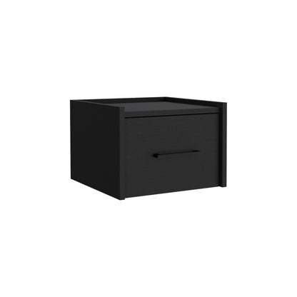 Floating Nightstand, Space Saving Design With Handy Drawer And Surface - Black - The Sleep Loft - Online Mattress Showroom NYC