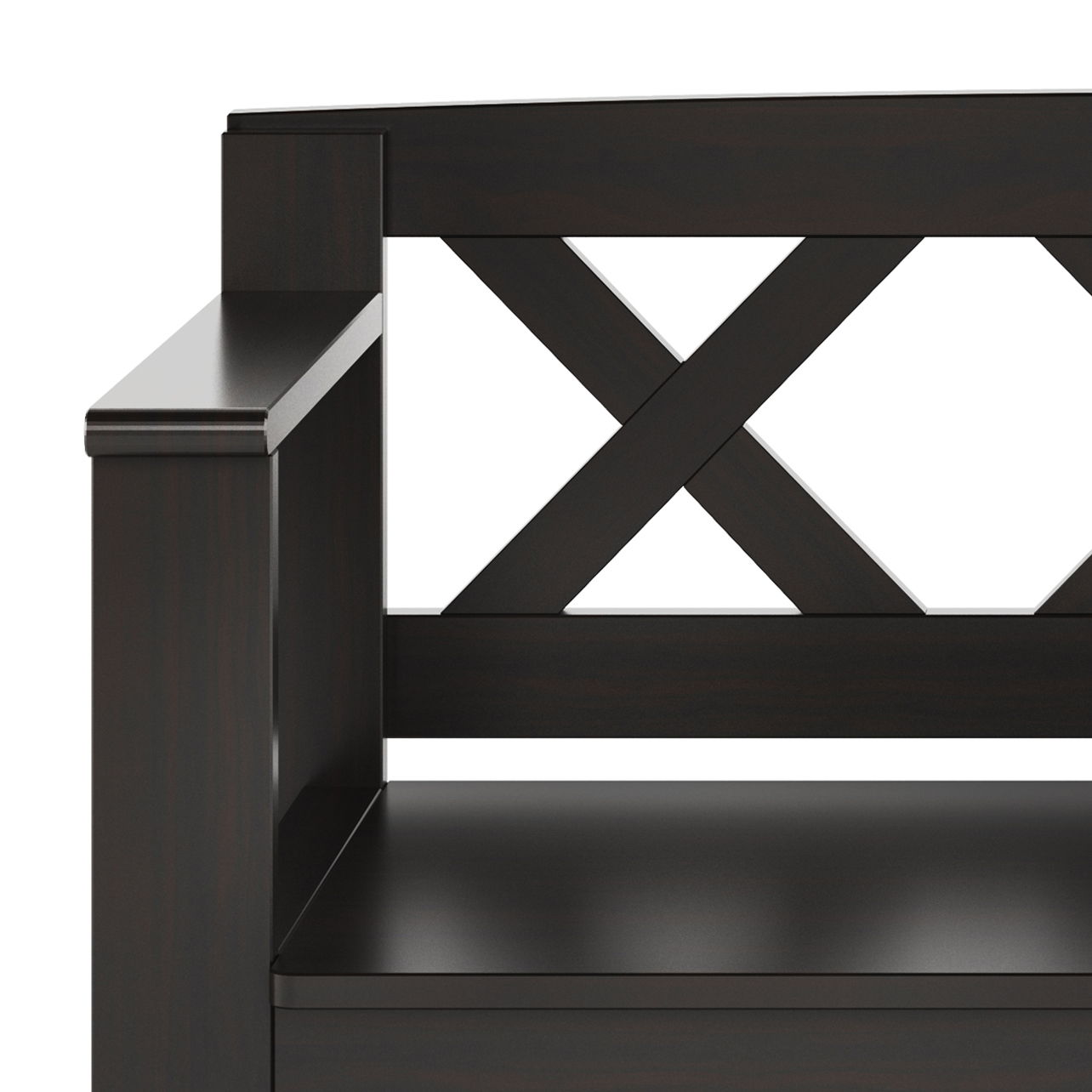 Amherst - Small Transitional Entryway Storage Bench - The Sleep Loft - Online Mattress Showroom NYC