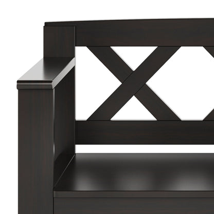 Amherst - Small Transitional Entryway Storage Bench - The Sleep Loft - Online Mattress Showroom NYC
