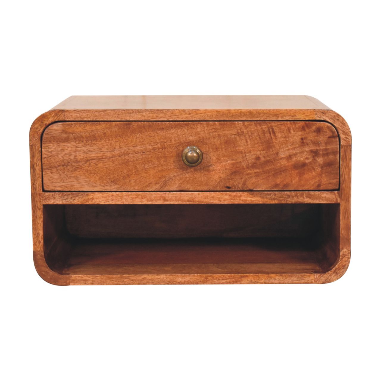 Curve Upper Slot Floating Nightstand - The Sleep Loft - Online Mattress Showroom NYC