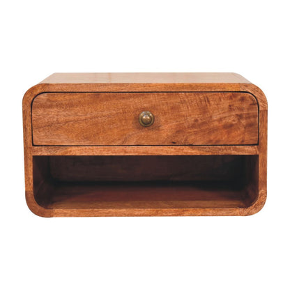 Curve Upper Slot Floating Nightstand - The Sleep Loft - Online Mattress Showroom NYC
