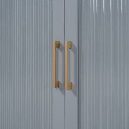 Murphy Bed With Frosted Glass Doors Design, Fake Drawers, Metal Legs - The Sleep Loft - Online Mattress Showroom NYC