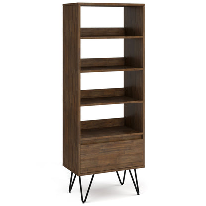 Chase - Tall Bookcase - Rustic Natural Aged Brown - The Sleep Loft - Online Mattress Showroom NYC