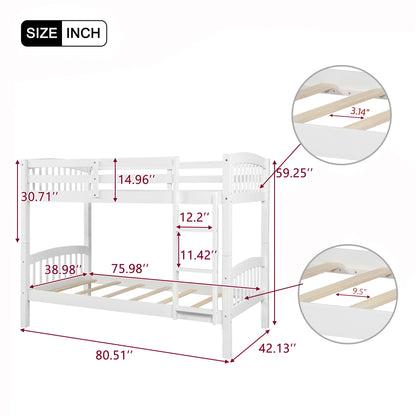 Solid Construction Bunk Bed With Ladder - The Sleep Loft - Online Mattress Showroom NYC