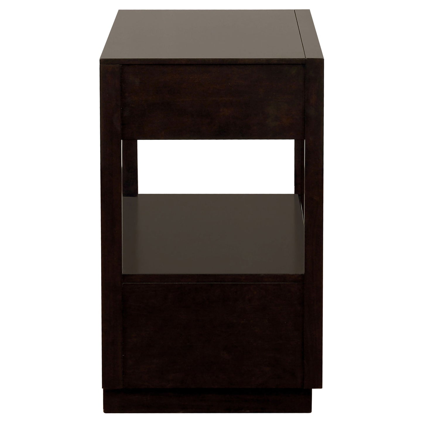 2 Drawer Nightstand With Trim And USB Charging - Brown - The Sleep Loft - Online Mattress Showroom NYC