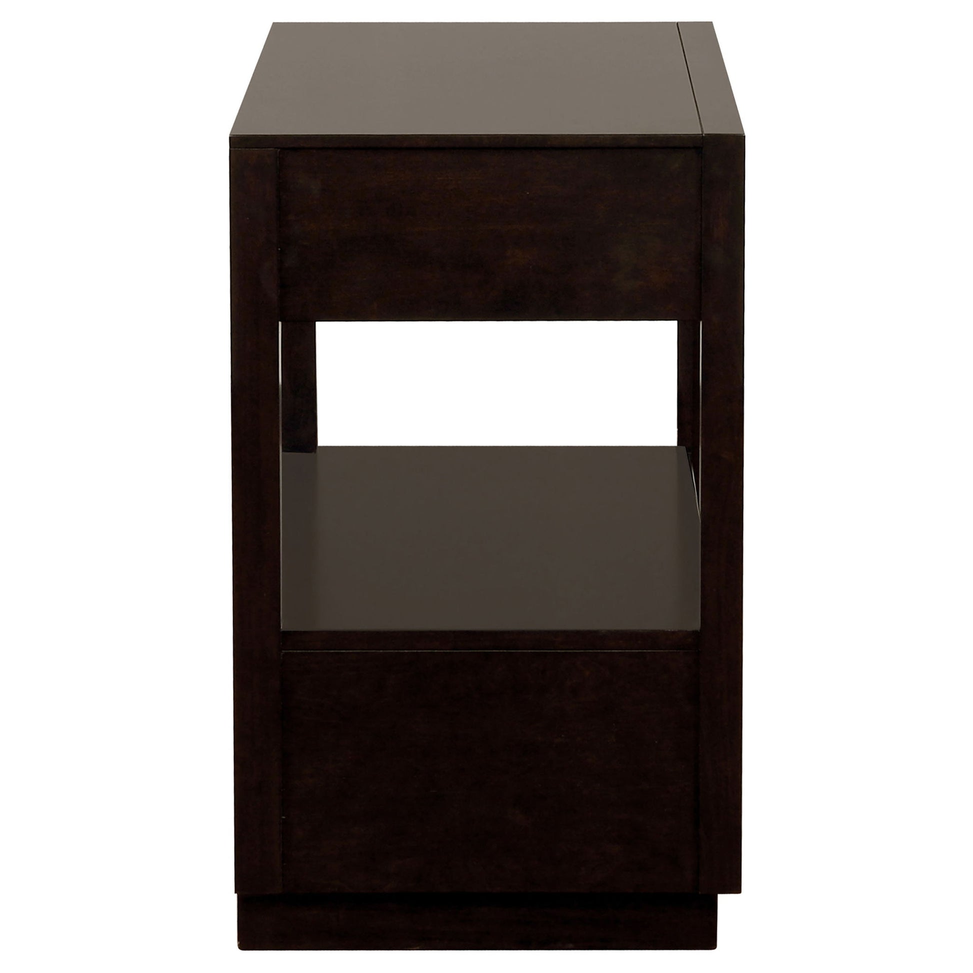 2 Drawer Nightstand With Trim And USB Charging - Brown - The Sleep Loft - Online Mattress Showroom NYC