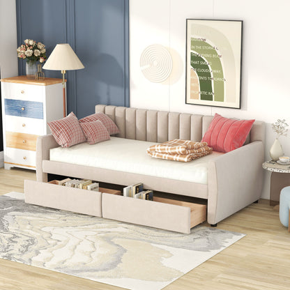 Upholstered Daybed With Slat Support - The Sleep Loft - Online Mattress Showroom NYC