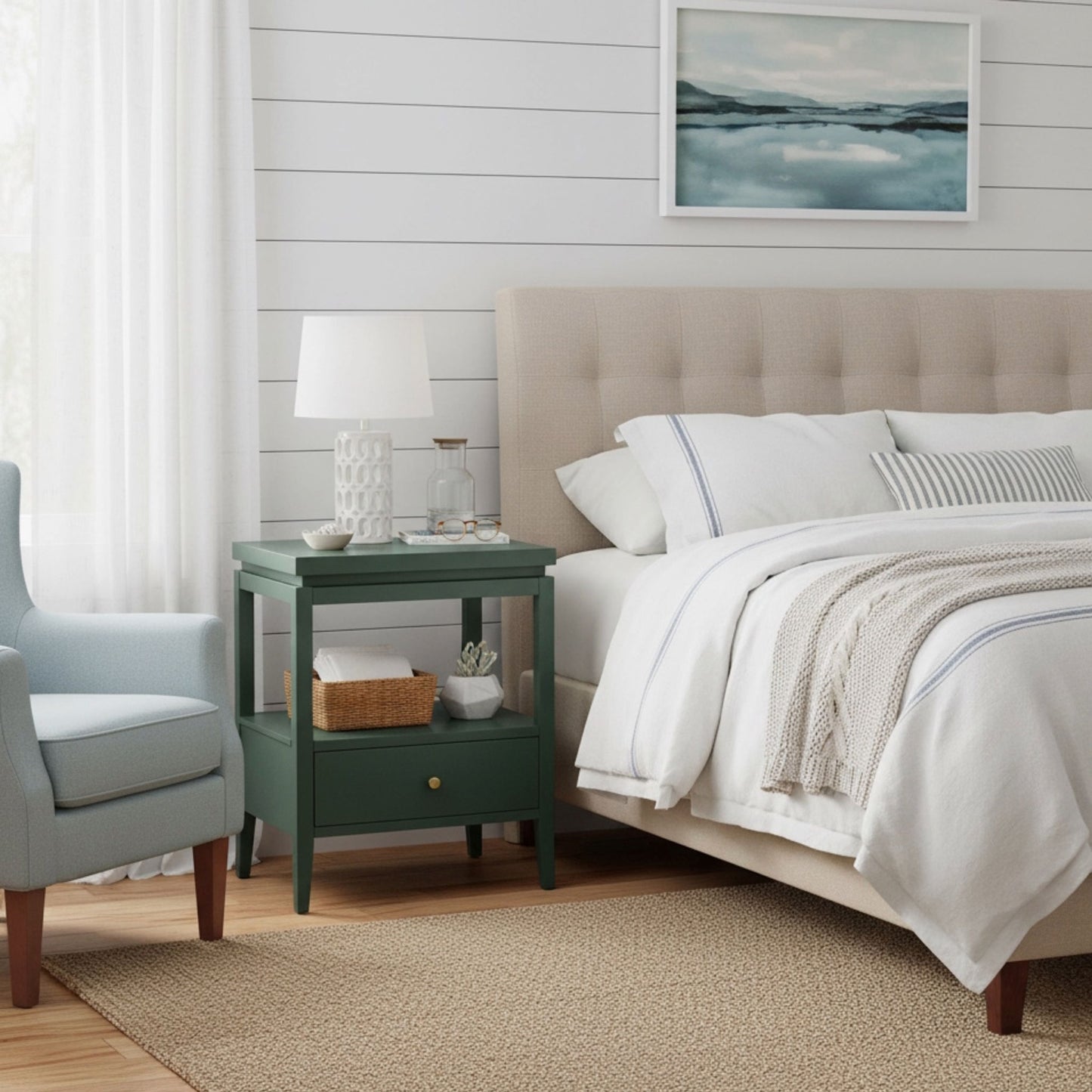 Olana -1 Drawer Nightstand With Floating Top Design - The Sleep Loft - Online Mattress Showroom NYC