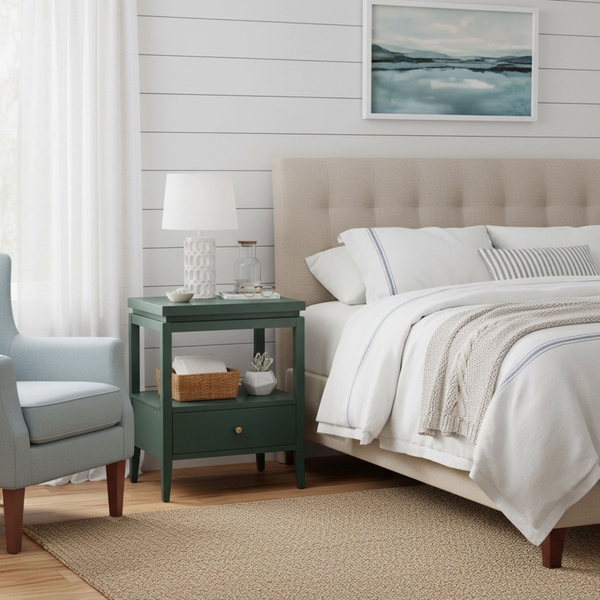 Olana -1 Drawer Nightstand With Floating Top Design - The Sleep Loft - Online Mattress Showroom NYC