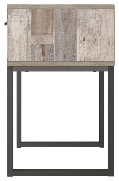 Neilsville - One Drawer Night Stand - Vinyl-Wrapped - Whitewash