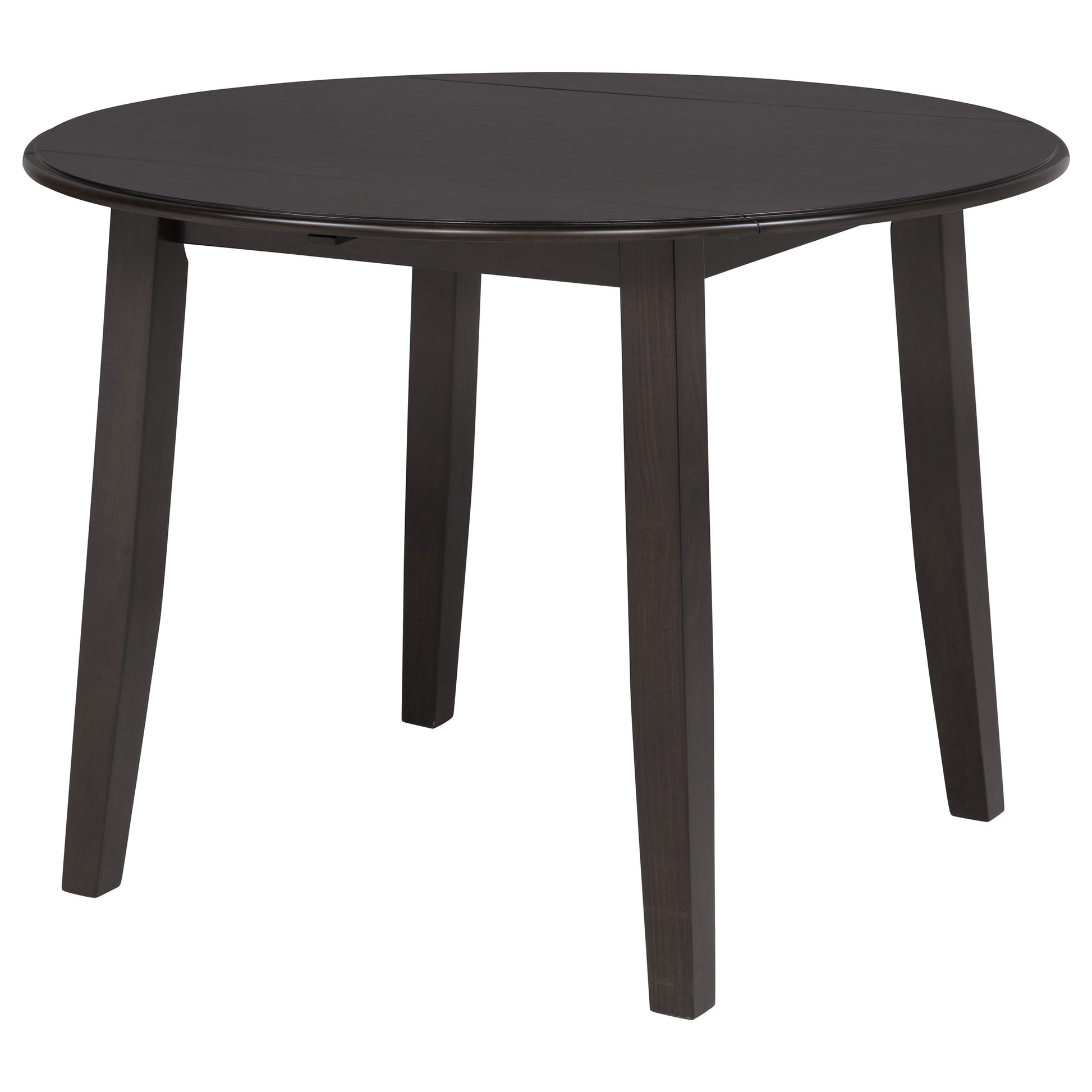 Catley 5-piece Round Drop Leaf Dining Table Set Dark Coffee