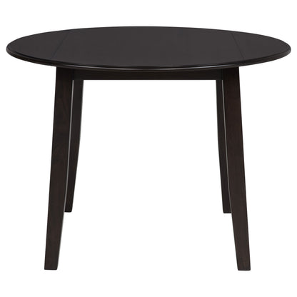 Catley 5-piece Round Drop Leaf Dining Table Set Dark Coffee