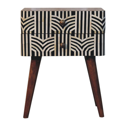Edessa Bone Inlay Bedside - The Sleep Loft - Online Mattress Showroom NYC