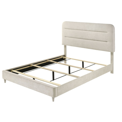 Upholstered Panel Bed, Sleek Lines - The Sleep Loft - Online Mattress Showroom NYC