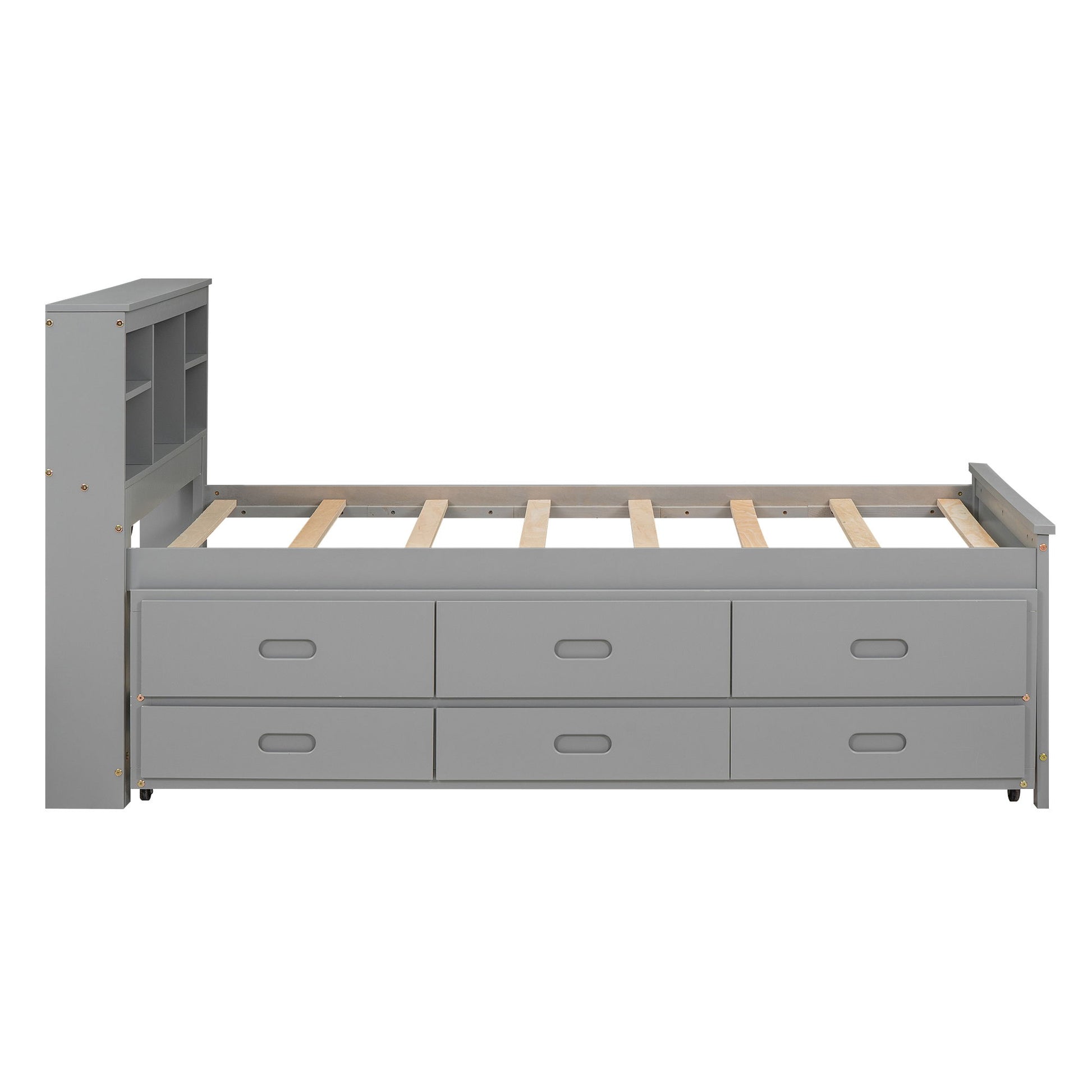Platform Bed With Storage Headboard, USB, Trundle And 3 Drawers - The Sleep Loft - Online Mattress Showroom NYC