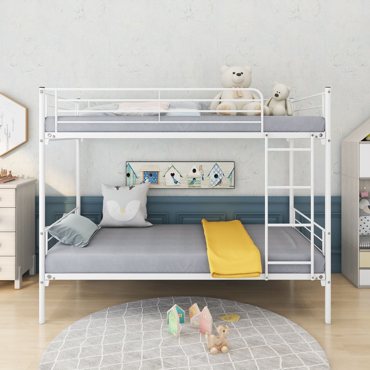 Space Saving Bunk Bed With Metal Frame And Ladder - The Sleep Loft - Online Mattress Showroom NYC