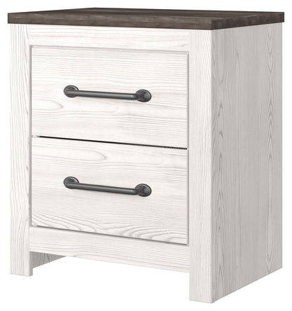 Gerridan - Two Drawer Night Stand - White / Gray - The Sleep Loft - Online Mattress Showroom NYC
