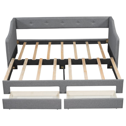 Upholstered Daybed With 2 Drawers - The Sleep Loft - Online Mattress Showroom NYC