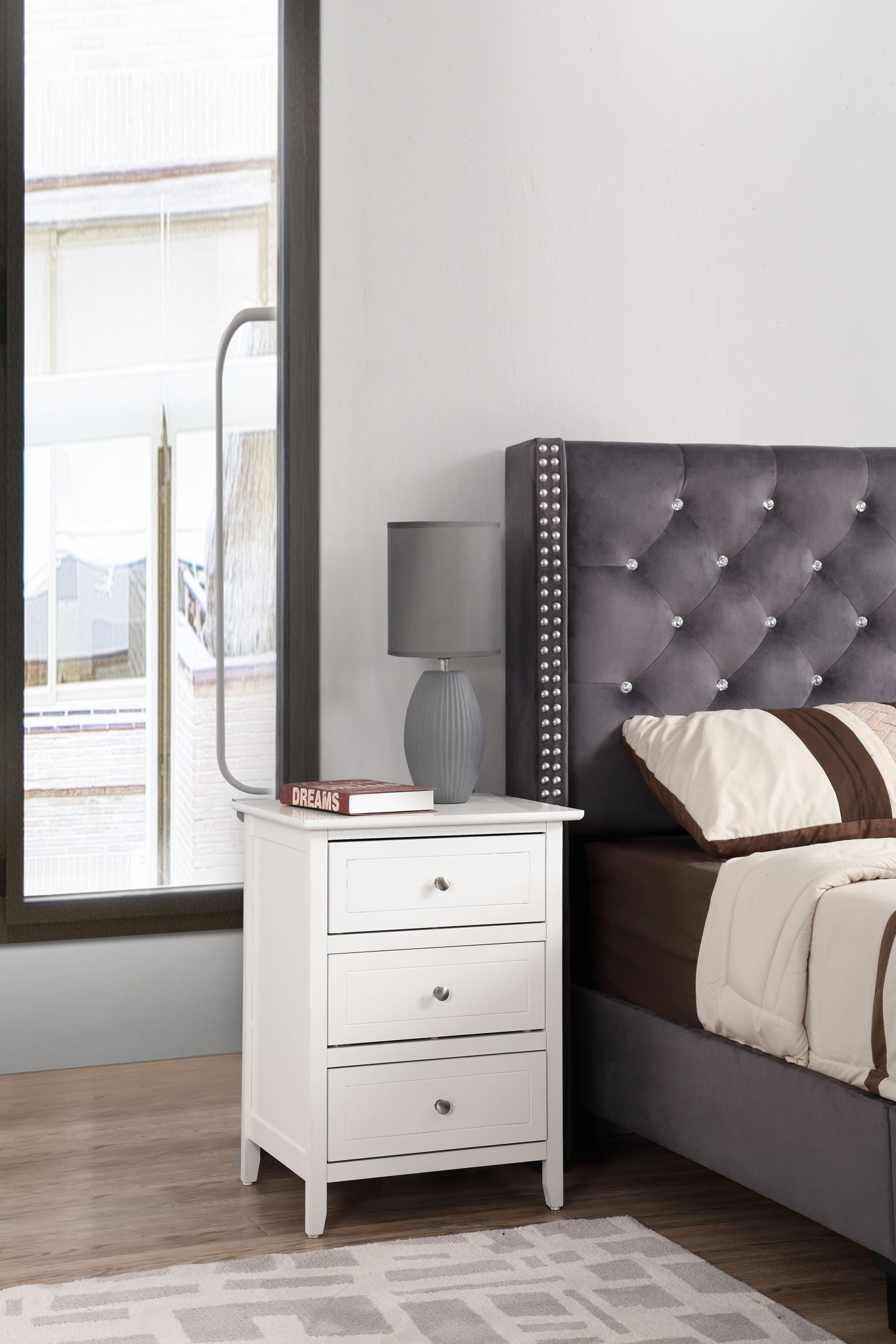 Daniel - 3 Drawer Nightstand - The Sleep Loft - Online Mattress Showroom NYC