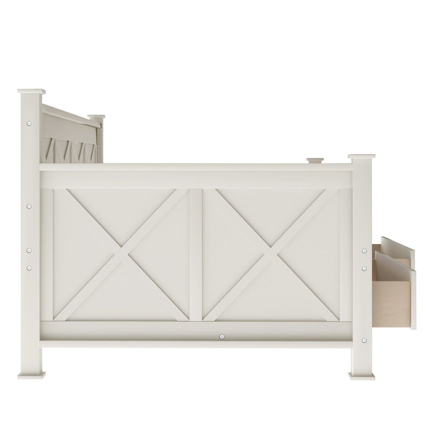Modern Daybed With 2 Large Drawers, X Shaped Frame - The Sleep Loft - Online Mattress Showroom NYC