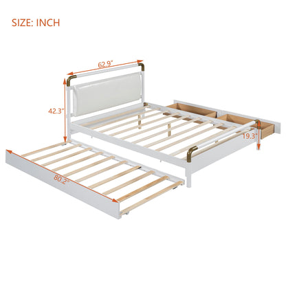 Storage Platform Bed, With 2 Big Drawers, Trundle - The Sleep Loft - Online Mattress Showroom NYC