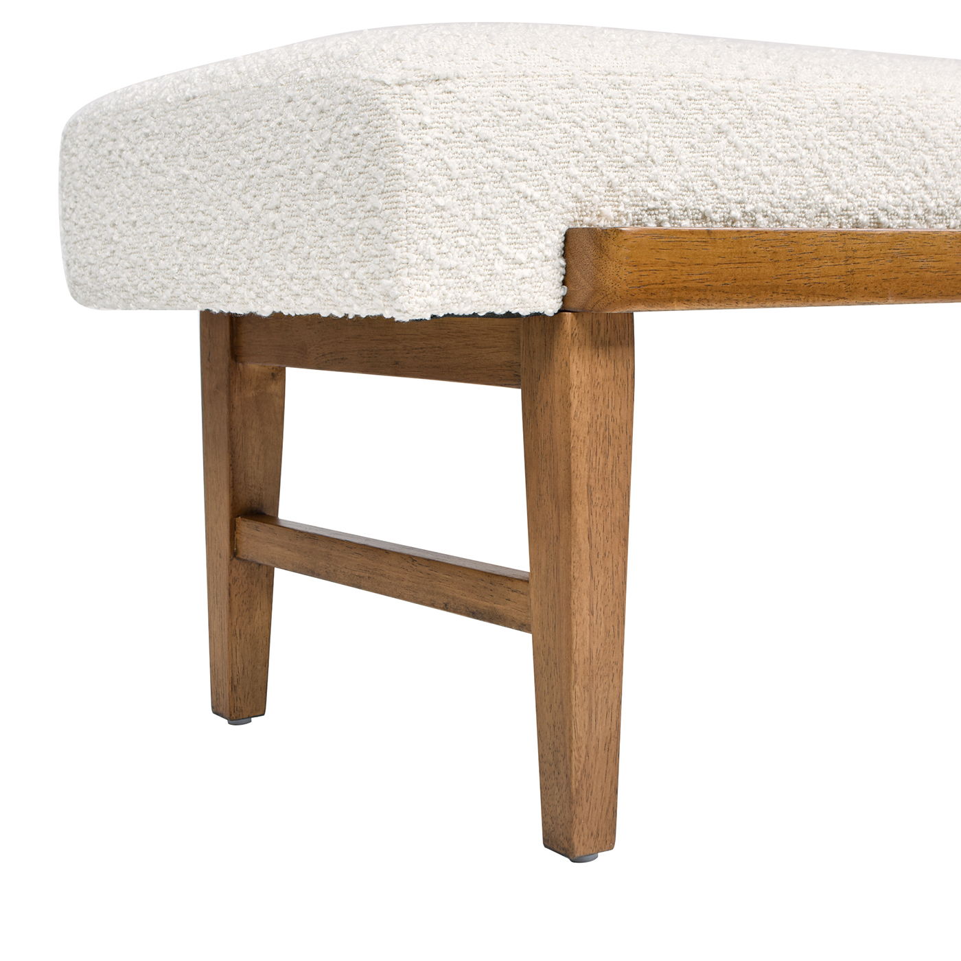 Billie - Modern Telephone Bench With Sliding Shelf - Ivory White - The Sleep Loft - Online Mattress Showroom NYC