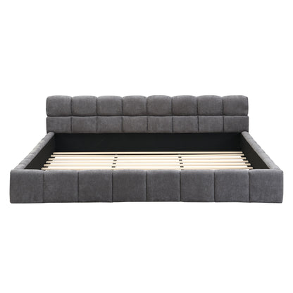 Elegant Upholstered Bed With Checkerboard Design - The Sleep Loft - Online Mattress Showroom NYC