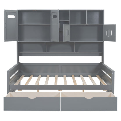 Daybed With All-In-One Cabinet And Shelf - The Sleep Loft - Online Mattress Showroom NYC