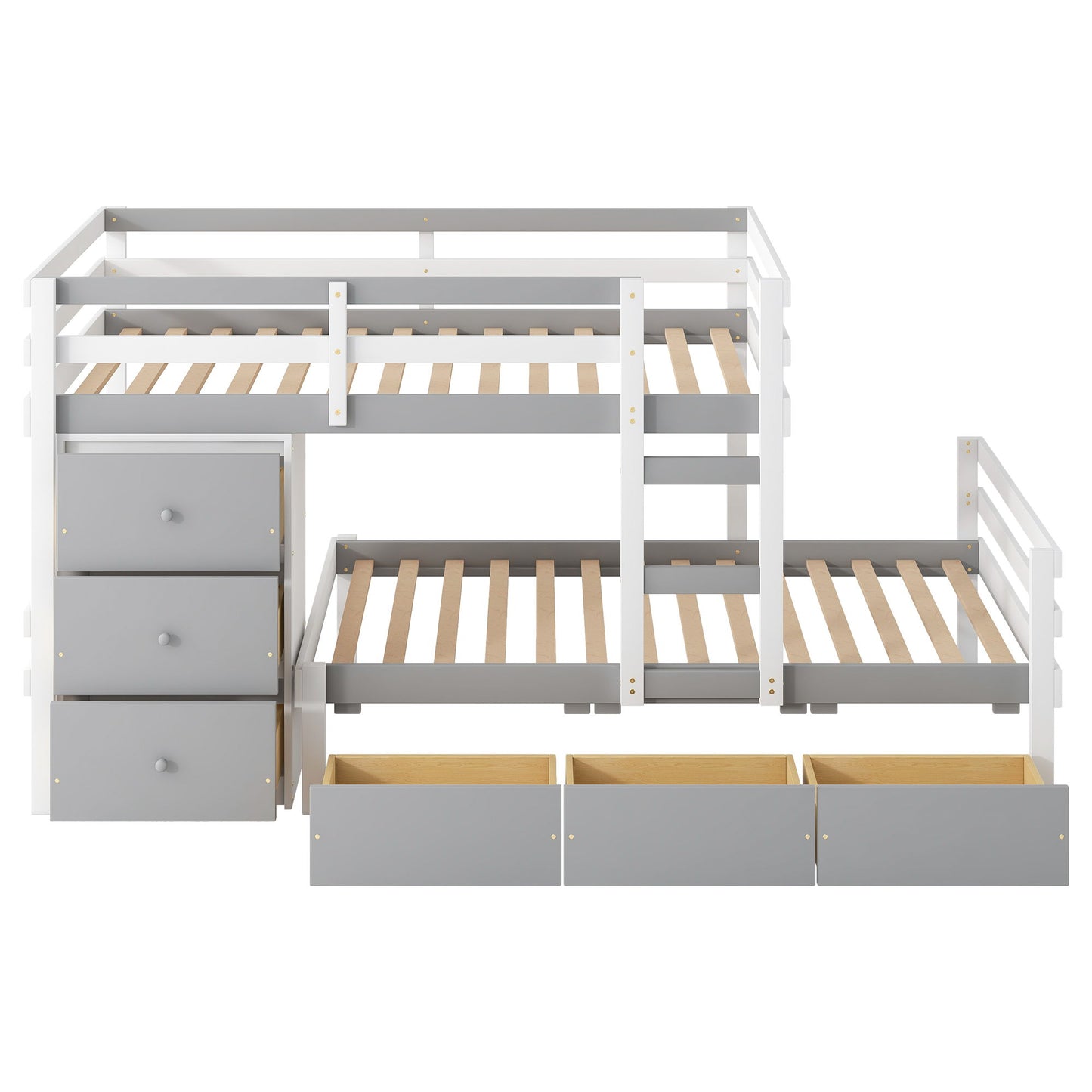 Loft Bunk Bed With Drawers And Ladder - The Sleep Loft - Online Mattress Showroom NYC