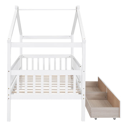 House Bed With 2 Drawers - The Sleep Loft - Online Mattress Showroom NYC