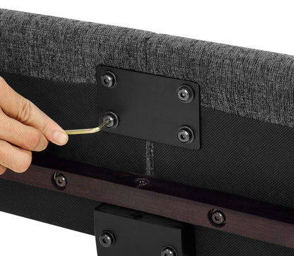 Squares Upholstered Platform Bed - The Sleep Loft - Online Mattress Showroom NYC