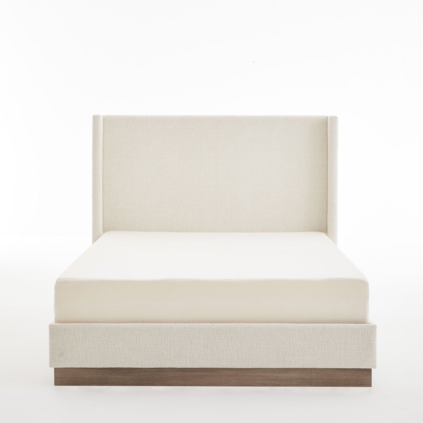 Hosford - Minimalist Canvas Upholstered Wingback Bed - The Sleep Loft - Online Mattress Showroom NYC