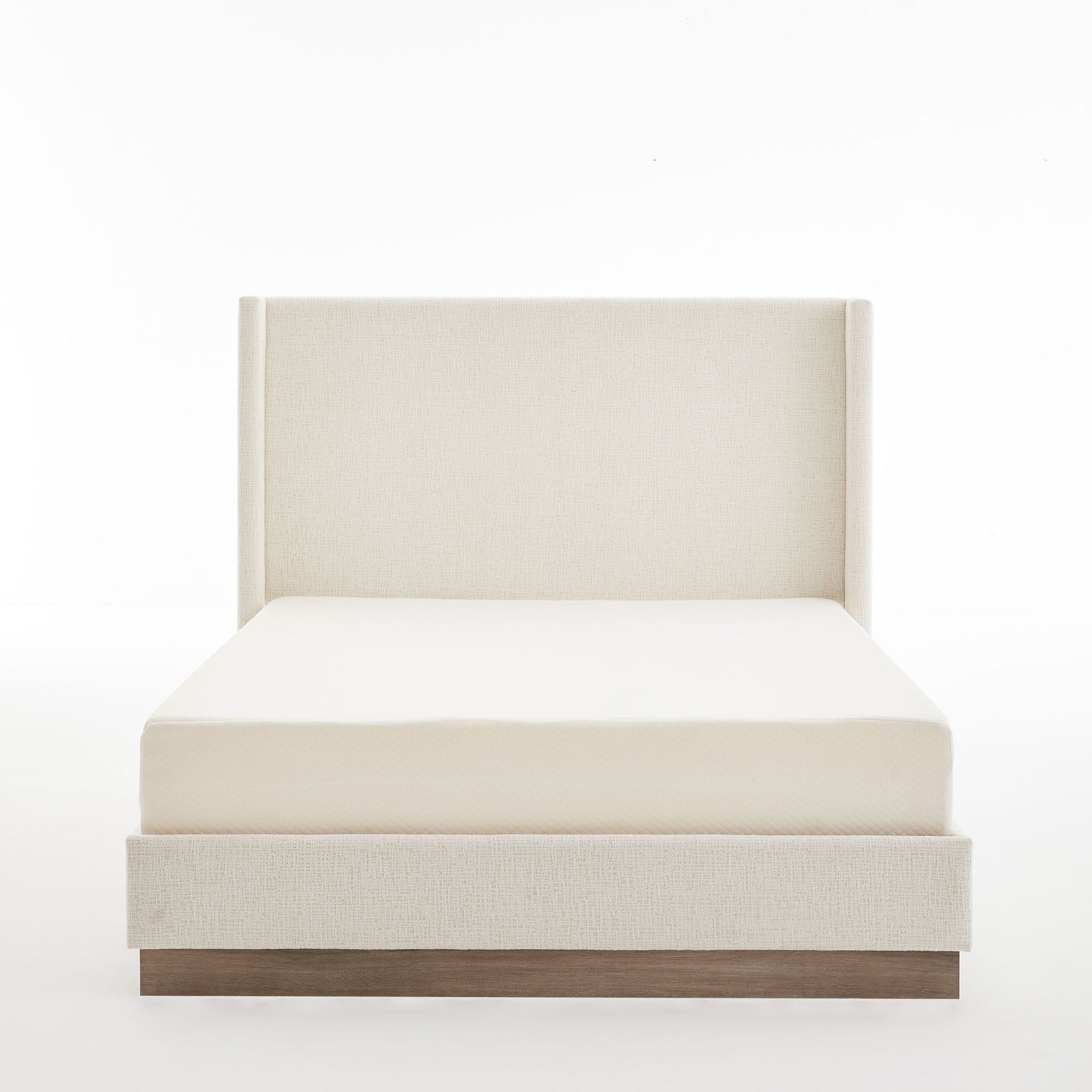 Hosford - Minimalist Canvas Upholstered Wingback Bed - The Sleep Loft - Online Mattress Showroom NYC