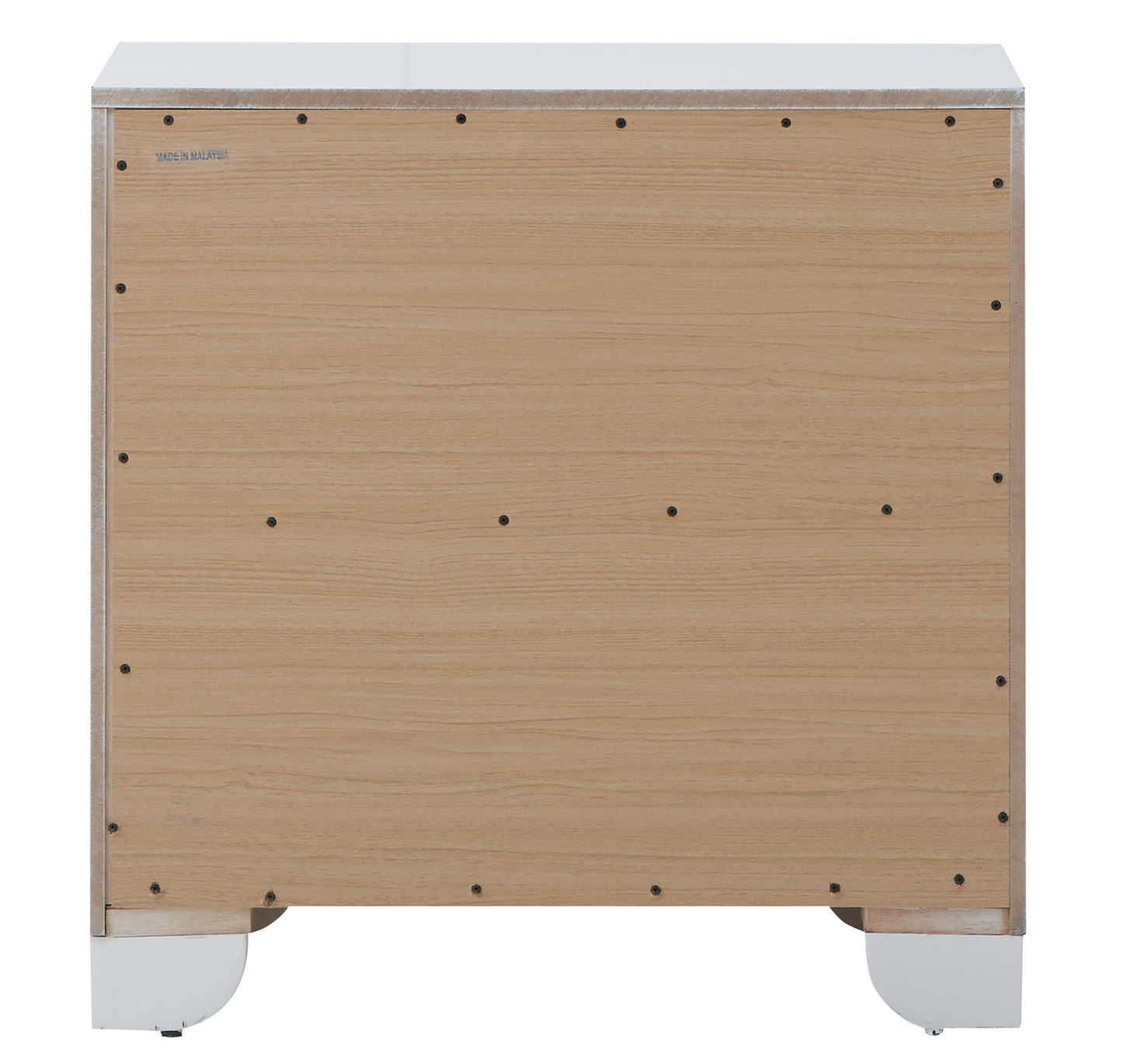 Contemporary Nightstand - Silver Champagne - Particle Board - The Sleep Loft - Online Mattress Showroom NYC