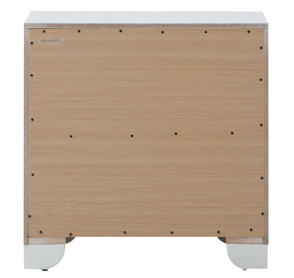 Contemporary Nightstand - Silver Champagne - Particle Board - The Sleep Loft - Online Mattress Showroom NYC