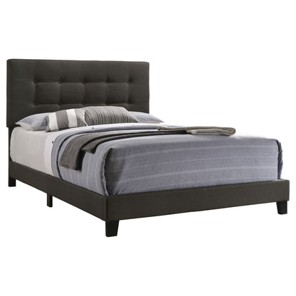 Tufted Full Panel Bed With Button Tufted Headboard, Platform Design - Charcoal - The Sleep Loft - Online Mattress Showroom NYC