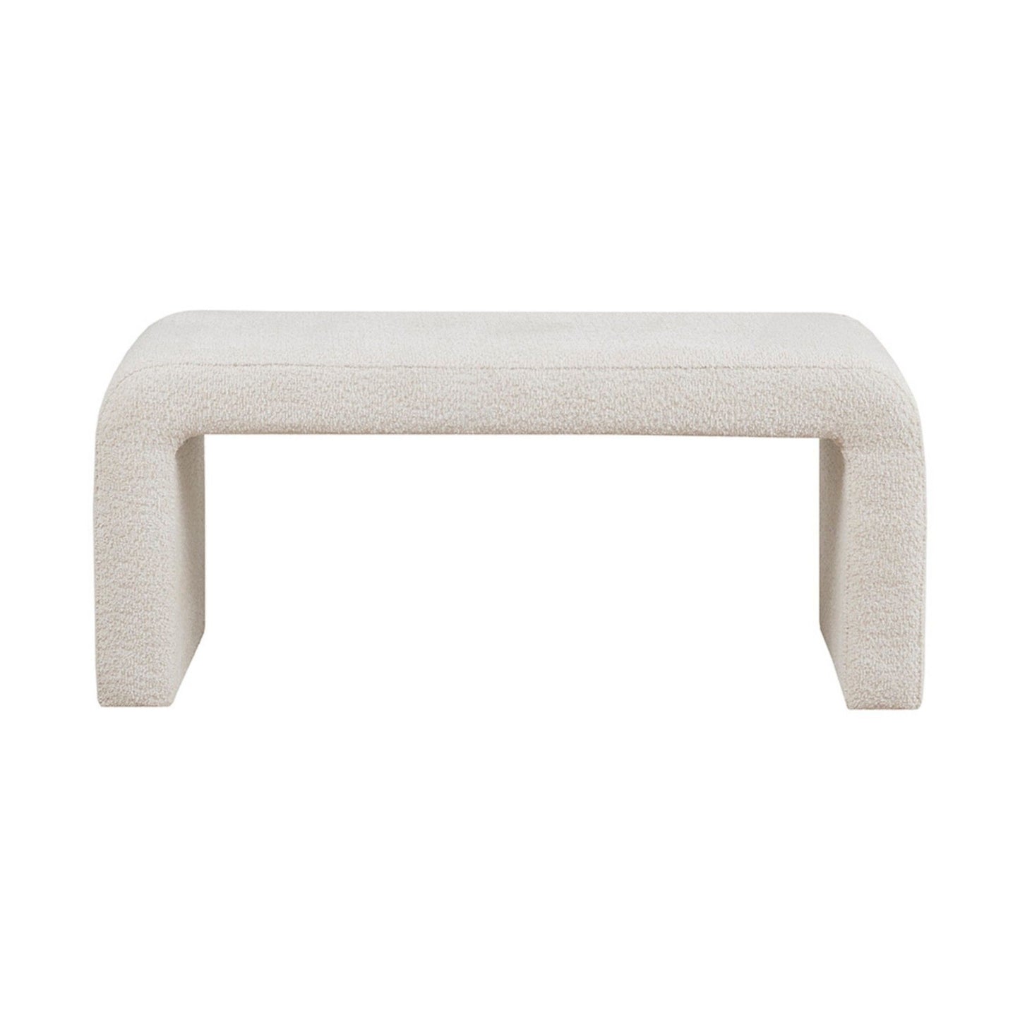 Modern Contemporary Boucle Waterfall Bench - The Sleep Loft - Online Mattress Showroom NYC