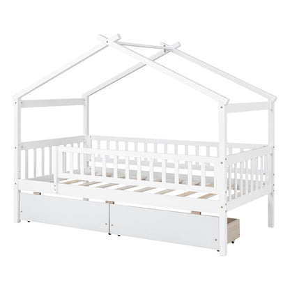 House Bed With 2 Drawers - The Sleep Loft - Online Mattress Showroom NYC