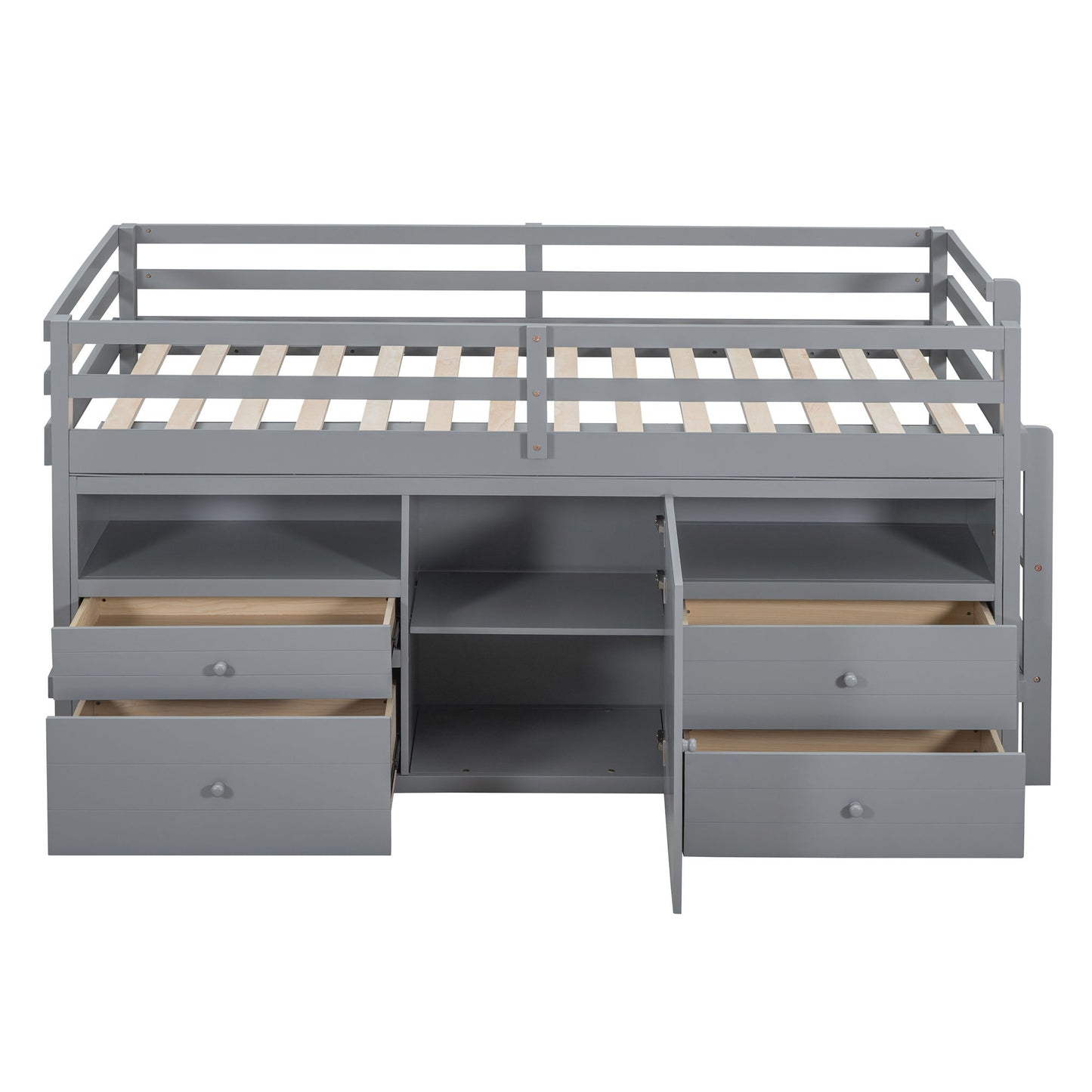 Loft Bed With 4 Drawers, Underneath Cabinet And Shelves - The Sleep Loft - Online Mattress Showroom NYC