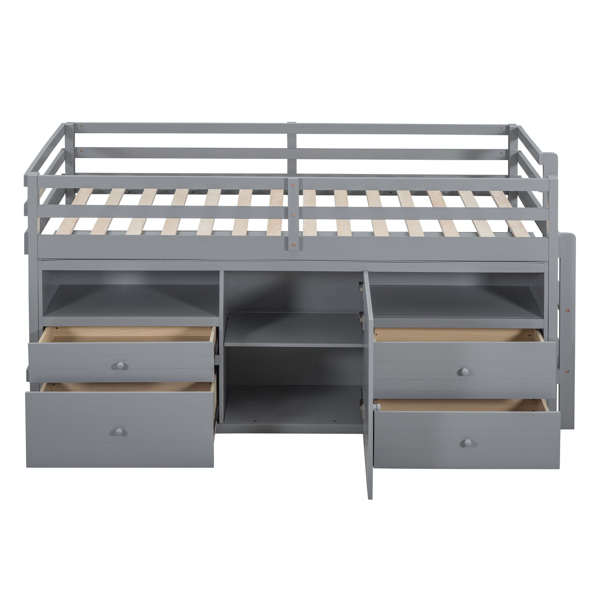 Loft Bed With 4 Drawers, Underneath Cabinet And Shelves - The Sleep Loft - Online Mattress Showroom NYC