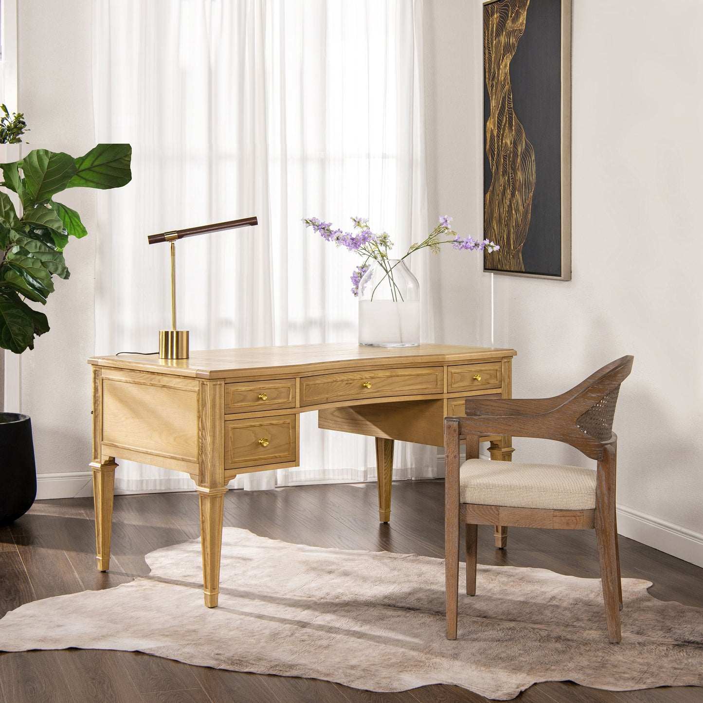 Dauphin - 5 Drawer Executive Desk - The Sleep Loft - Online Mattress Showroom NYC