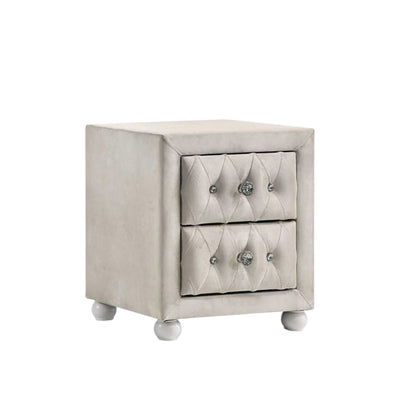 Reggie - Nightstand - Beige - The Sleep Loft - Online Mattress Showroom NYC