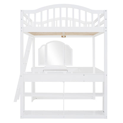 Loft Bed With Drawers, Cabinet, Shelves With Desk - The Sleep Loft - Online Mattress Showroom NYC